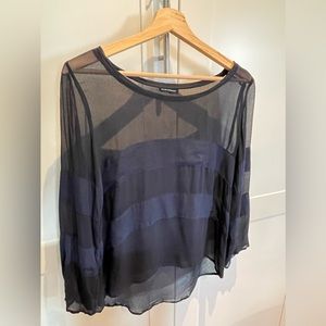 Club Monaco sheer silk blouse